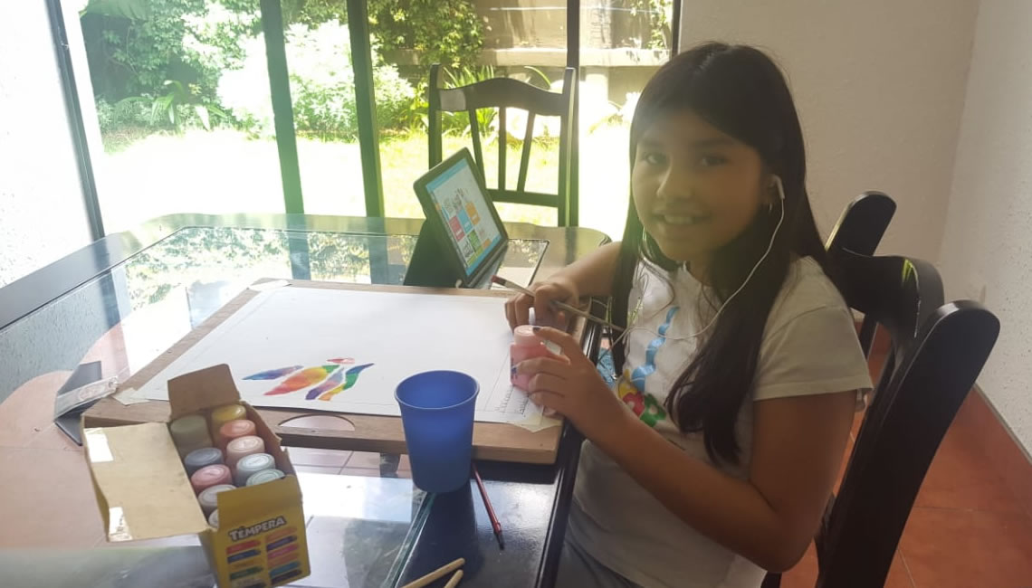 Colegio con clases a distancia